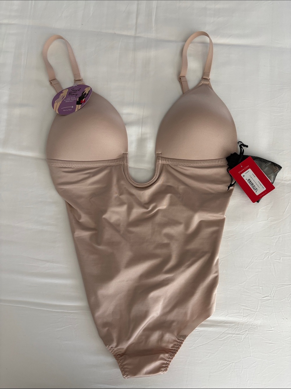 SPANXshape® Suit Your Fancy
Plunge Low-Back Thong Bodysuit - M - Picture 8 of 9
